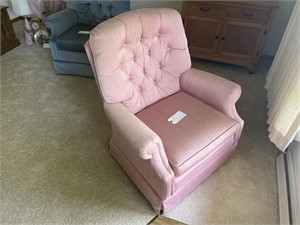 Pink Swivel Rocker Chair