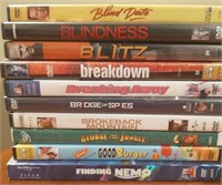 10 Lightly Used DVD's