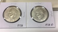 OF) 1978 & 1978-D DOLLAR COINS