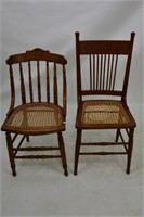 Two Cane-Seated Chairs