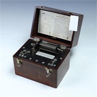 Antique medical portable double cell Faradic batte