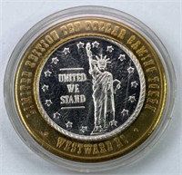 0.6oz .999 Silver Casino Token, United We Stand