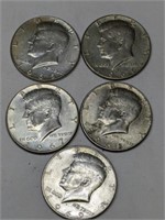 1965,66,67,68,69 - 40% Silver Kennedy Halves