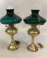 Rayo and Miller Converted Oil Lamps