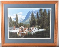 VOYAGEURS AND WATERFOWL by Calle Signed Numbered