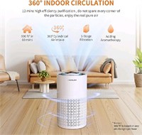 AIRROMI Air Purifier with HEPA 3-in-1 Filters, Cov