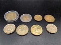 Foreign Dollar & Pound Coin Lot