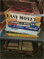 7 Vintage Board Games, Variety, Ouija, Scrabble &