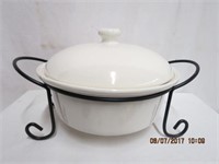 Casserole oven to tableware 11" in stand