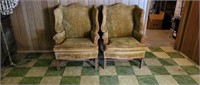 2 Vintage Wing Back Chairs