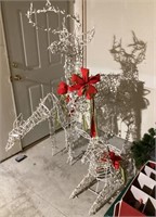 3 lighted wire Christmas deer