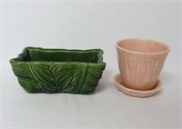 Lot of 2 Vintage Pottery Planters