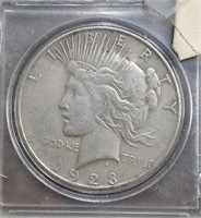 1923 S US Peace silver dollar San Francisco F-VF