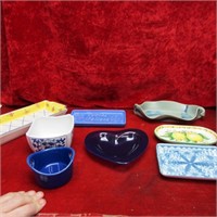 Pottery bread dishes & more.