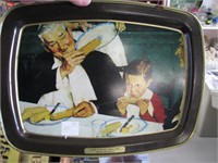 Metal Norman Rockwell tray
