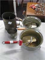 MIsc lot of sifters and hand sifter