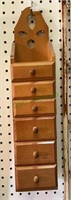 Wooden shelf with six drawers - entire piece