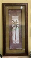 Very large matted and framed print of a palm