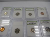 8 Slabbed Proof & Uncirulated US Coins