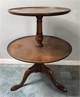 Vintage Solid Wood 2 Tier Table