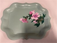 Vintage Handpainted tray 19”x15”