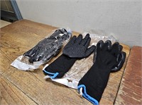 NEW 2 Pair Mens Sz L Gloves (RUBBER palmed)