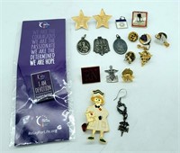Estate Jewelry - RN Nursing Pins, Religious Pins+