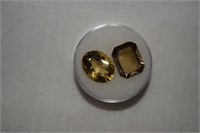 10tcwt Oval & Emerald Cut Citrines in Gem Jar