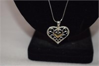 Sterling Necklace & Heart Pendant