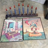 Vintage hanna barbara puzzle, hanukkah light