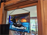Stained glass loon art 11" x 16"