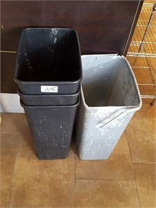 lot trash bins