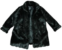 Dennis Basso Size 2X Faux Fur Coat