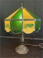 John Deere tractor Stained Glass lamp