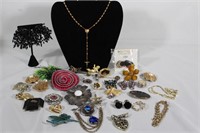 Lot of Costume Jewelry -  Brooches, etc