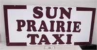 Vintage Sun Prairie Taxi Sign - 48x21