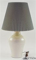 White Ceramic Table Lamp w/ Shade