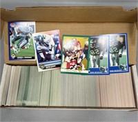Box full of football cards