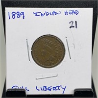1889 INDIAN HEAD PENNY