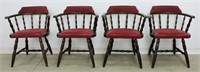 4pc Late Victorian Durham Captain's Chairs