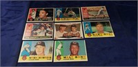 (8) 1960 Topps Baseball Cards (#'s 159, 341, 387,