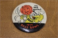 1959  Iowa Hawkeye Rose Bowl Button