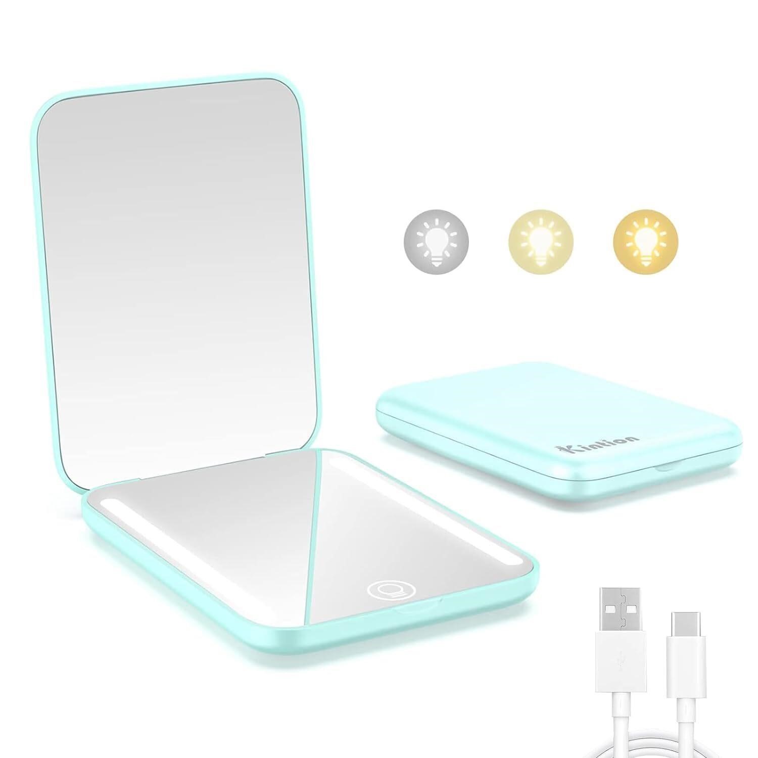 Kintion Rechargeable Pocket Mirror  Double-Sided