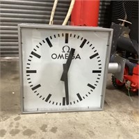 Omega Double Sided Shop Clock