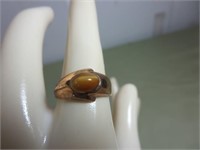 10K Gold Gold Colored Stone Ring, 3.1g