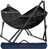 Tranquillo Double Hammock with Stand  Black