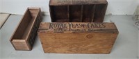 3- Vintage Wooden Boxes.