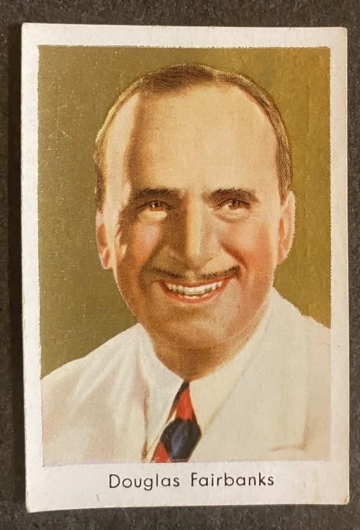 DOUGLAS FAIRBANKS: Antique Tobacco Card (1933)