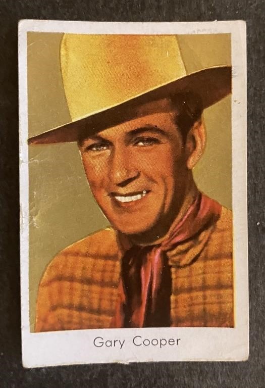 GARY COOPER: Antique Tobacco Card (1933)