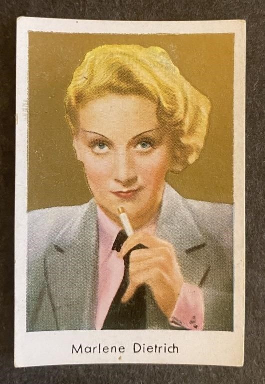 MARLENE DIETRICH: Antique Tobacco Card (1933)